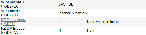 Darstellung von eingefrorenen WM Feldern am Beispiel von ED215